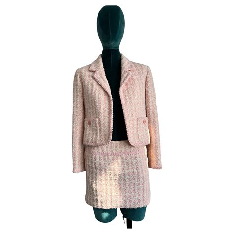 chanel 19 tweed pink|chanel pink tweed suit.